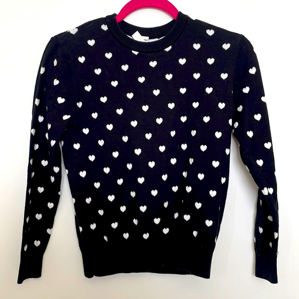 Girls Heart Sweater - Size Large